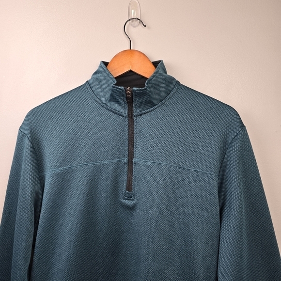 PGA TOUR Golf Pullover Quarter Zip Sweater Teal Mens Sz M - Picture 3 of 11